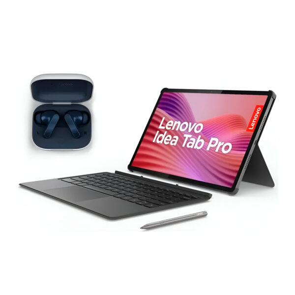 Tablet Lenovo Idea Tab Pro TB373FU – 12.7” 3K 144Hz – 8GB RAM – 256GB – Android 14 + Tab Pen Plus + Keyboard Pack + Audífonos Moto Buds