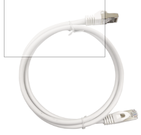 Patch Cord Cat6A 10G blindado 2M ( 6.25 ft ) BLANCO